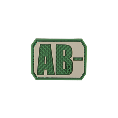 Maxpedition AB- Blood Type Morale Patch in green with textured design for personalized gear.